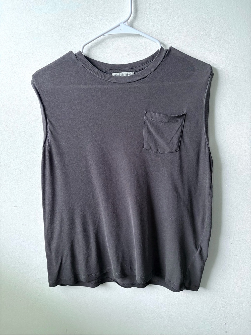 Urban Outfitters Charcoal Sleeveless Pocket Tank